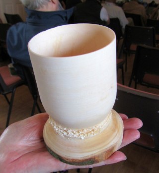 And here it is off the lathe and ready for decoratinhg